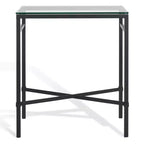 Viggo Glass Side Table - AMH8300 - Black - Safavieh Couture