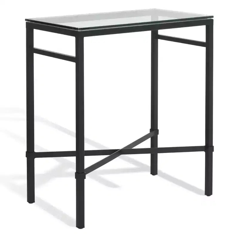 Table d'appoint en verre Viggo - AMH8300 - Noir - Safavieh Couture