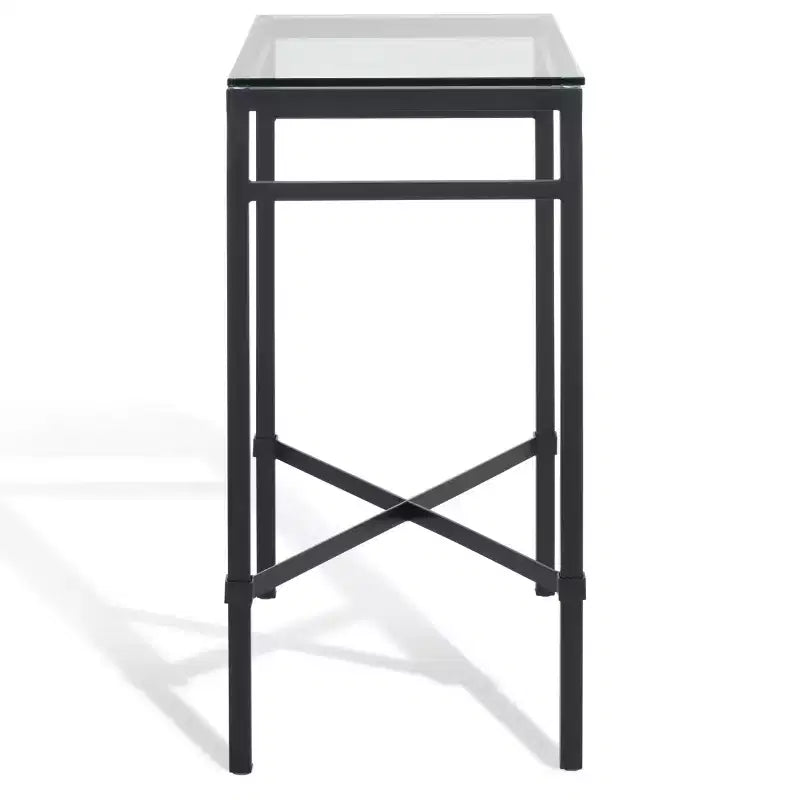 Table d'appoint en verre Viggo - AMH8300 - Noir - Safavieh Couture