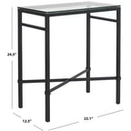 Table d'appoint en verre Viggo - AMH8300 - Noir - Safavieh Couture