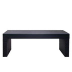 Table basse rectangulaire moderne en bois nervuré Lennox de GDFStudio