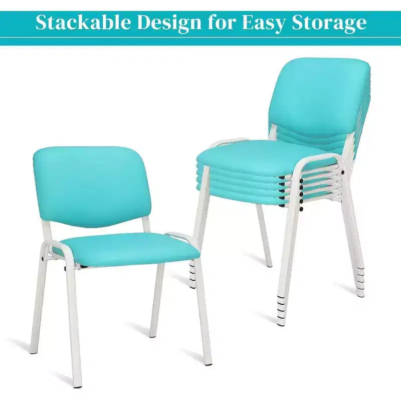 Lot de 5 chaises empilables en polyuréthane Karl Home pour salle d'attente et salle de conférence