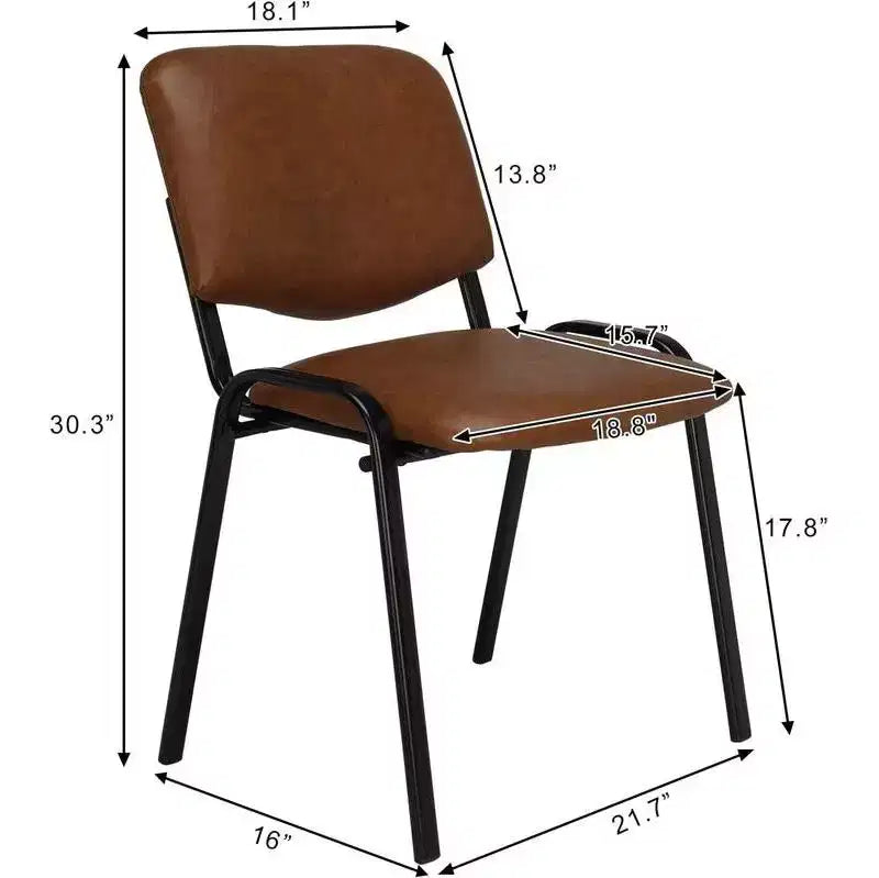Lot de 5 chaises empilables en polyuréthane Karl Home pour salle d'attente et salle de conférence