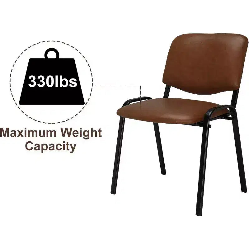 Lot de 5 chaises empilables en polyuréthane Karl Home pour salle d'attente et salle de conférence