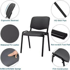 Lot de 5 chaises empilables en polyuréthane Karl Home pour salle d'attente et salle de conférence