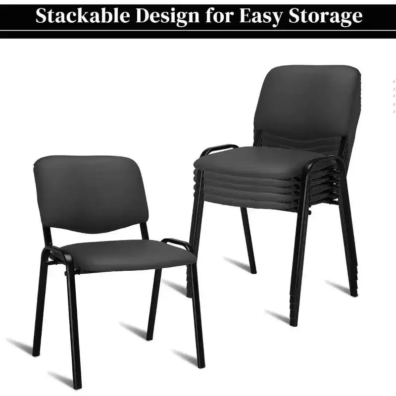 Lot de 5 chaises empilables en polyuréthane Karl Home pour salle d'attente et salle de conférence