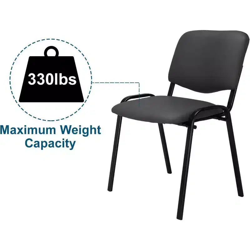 Lot de 5 chaises empilables en polyuréthane Karl Home pour salle d'attente et salle de conférence