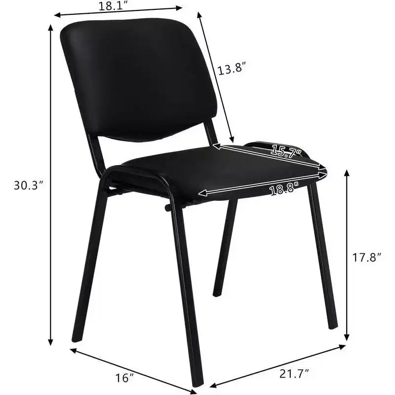 Lot de 5 chaises empilables en polyuréthane Karl Home pour salle d'attente et salle de conférence
