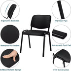 Lot de 5 chaises empilables en polyuréthane Karl Home pour salle d'attente et salle de conférence