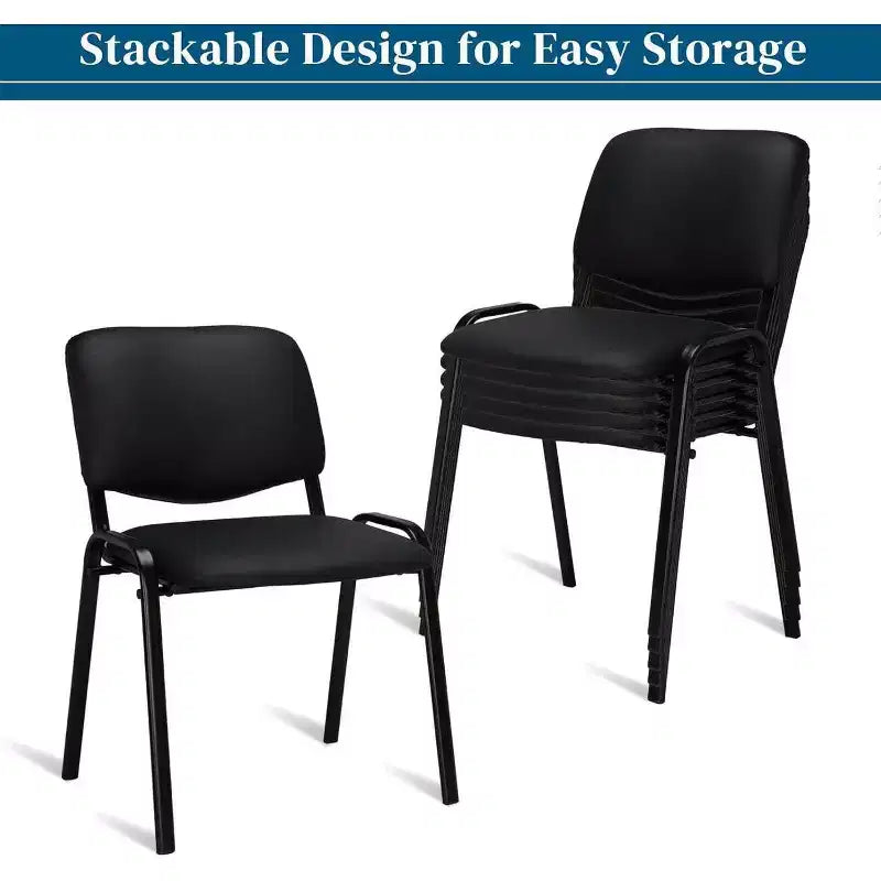 Lot de 5 chaises empilables en polyuréthane Karl Home pour salle d'attente et salle de conférence