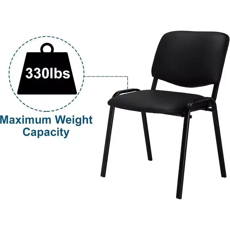 Lot de 5 chaises empilables en polyuréthane Karl Home pour salle d'attente et salle de conférence