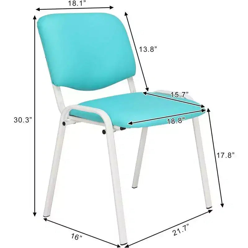 Lot de 5 chaises empilables en polyuréthane Karl Home pour salle d'attente et salle de conférence