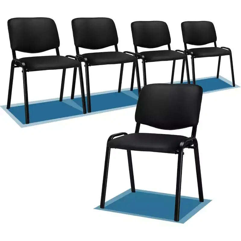 Karl Home 5-Pack PU Waiting Room & Conference Room Stackable Chairs