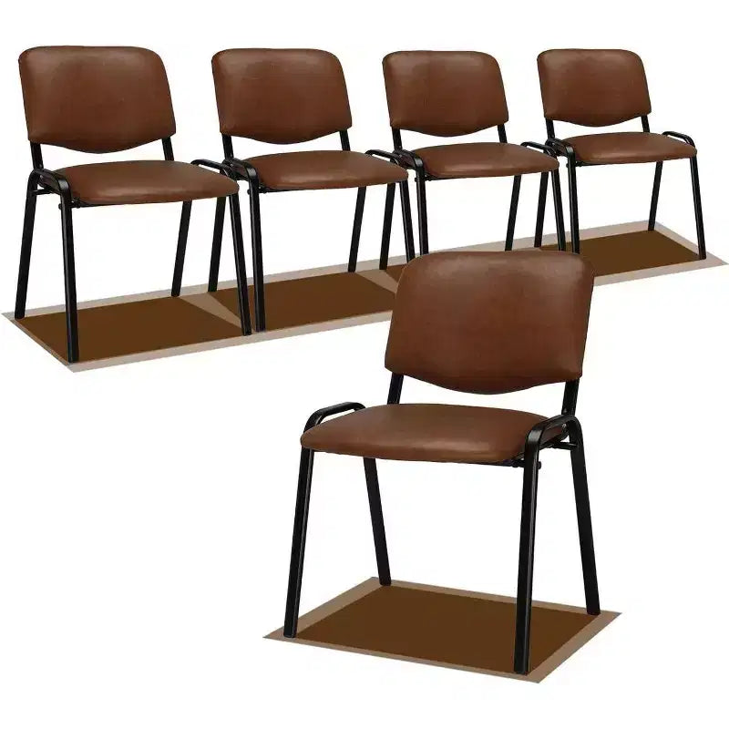 Lot de 5 chaises empilables en polyuréthane Karl Home pour salle d'attente et salle de conférence