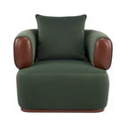 Christopher Knight Home Katia, fauteuil moderne en velours et similicuir avec oreiller