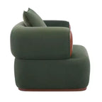 Christopher Knight Home Katia, fauteuil moderne en velours et similicuir avec oreiller