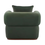 Christopher Knight Home Katia, fauteuil moderne en velours et similicuir avec oreiller