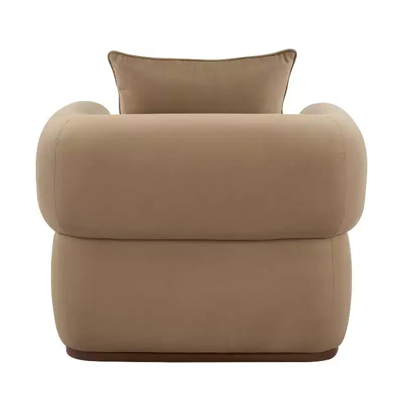 Christopher Knight Home Katia, fauteuil moderne en velours et similicuir avec oreiller (ensemble de 2)