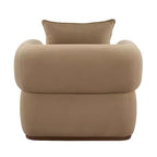 Christopher Knight Home Katia, fauteuil moderne en velours et similicuir avec oreiller (ensemble de 2)