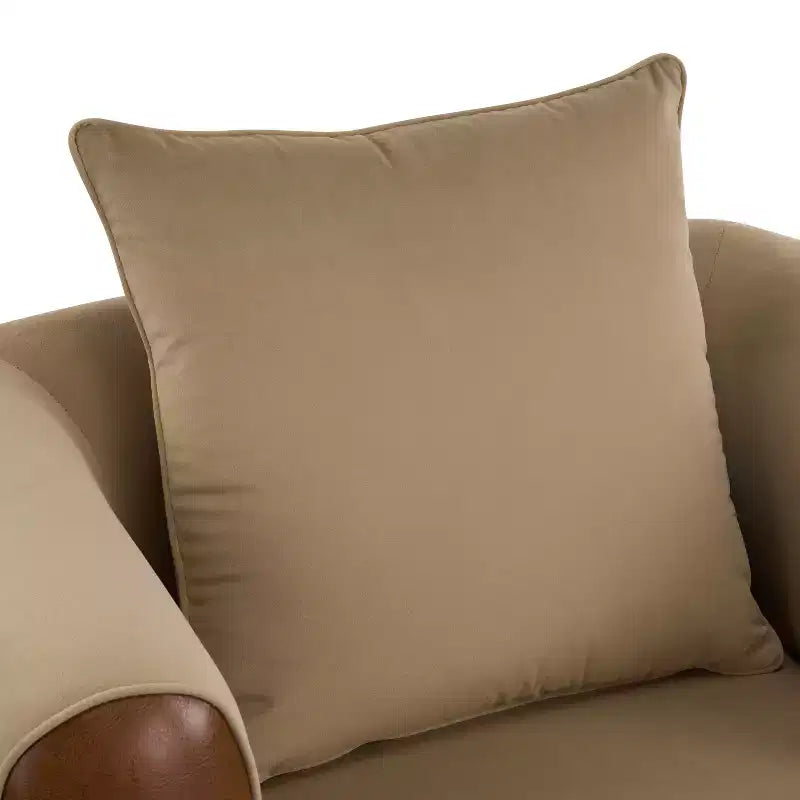 Christopher Knight Home Katia, fauteuil moderne en velours et similicuir avec oreiller (ensemble de 2)