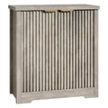 Modern Fluted Wood Buffet Sideboard Cabinet with Doors and Shelves, Stylish Console Table for Living Room, Dining Room & Hallway