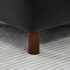 GDFStudio Arvin 112, canapé d'angle moderne 3 places en similicuir avec ottoman