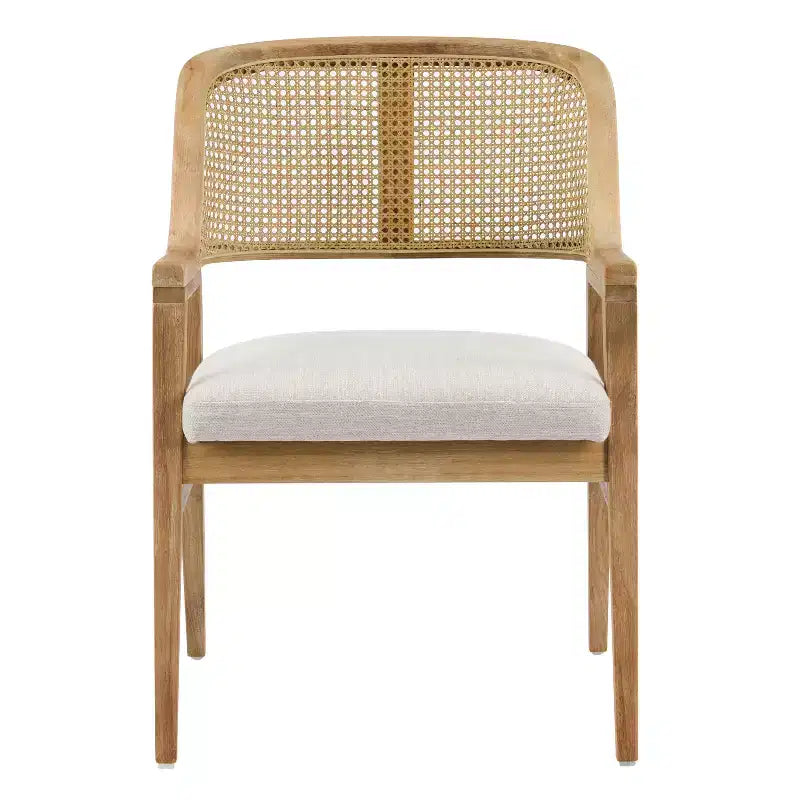 Ensemble de salle à manger extensible 5 pièces Christopher Knight Home Bennett Mid-Century Modern en bois avec table et 4 chaises rembourrées à dossier en rotin