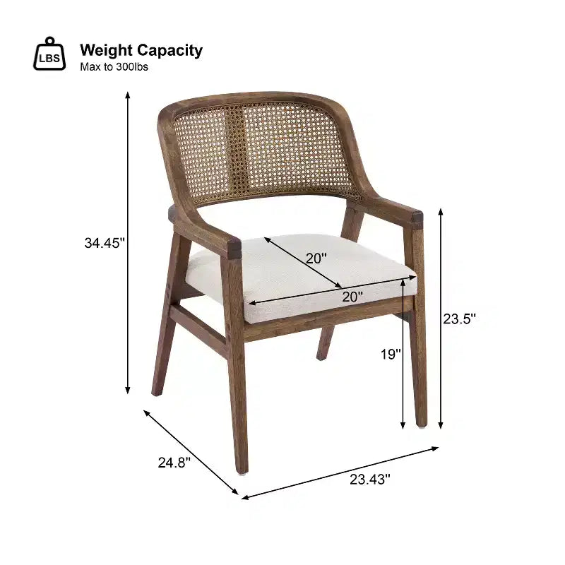 Ensemble de salle à manger extensible 5 pièces Christopher Knight Home Bennett Mid-Century Modern en bois avec table et 4 chaises rembourrées à dossier en rotin