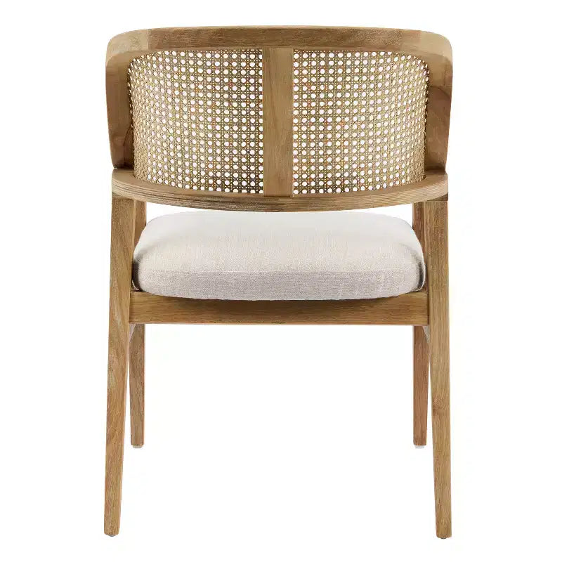 Ensemble de salle à manger extensible 5 pièces Christopher Knight Home Bennett Mid-Century Modern en bois avec table et 4 chaises rembourrées à dossier en rotin