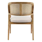 Ensemble de salle à manger extensible 5 pièces Christopher Knight Home Bennett Mid-Century Modern en bois avec table et 4 chaises rembourrées à dossier en rotin
