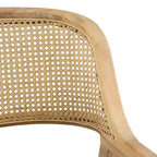 Ensemble de salle à manger extensible 5 pièces Christopher Knight Home Bennett Mid-Century Modern en bois avec table et 4 chaises rembourrées à dossier en rotin