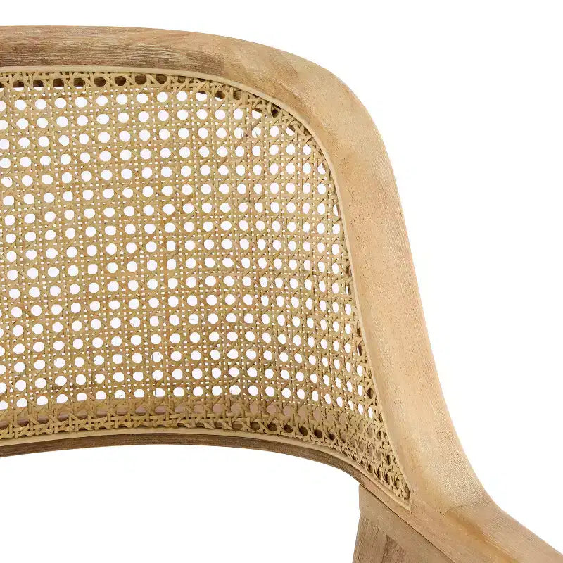 Ensemble de salle à manger extensible 5 pièces Christopher Knight Home Bennett Mid-Century Modern en bois avec table et 4 chaises rembourrées à dossier en rotin