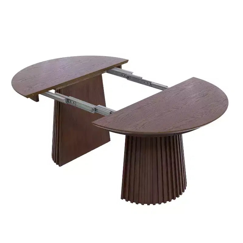 Ensemble de salle à manger extensible 5 pièces Christopher Knight Home Bennett Mid-Century Modern en bois avec table et 4 chaises rembourrées à dossier en rotin