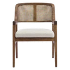 Ensemble de salle à manger extensible 5 pièces Christopher Knight Home Bennett Mid-Century Modern en bois avec table et 4 chaises rembourrées à dossier en rotin