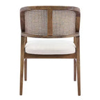 Ensemble de salle à manger extensible 5 pièces Christopher Knight Home Bennett Mid-Century Modern en bois avec table et 4 chaises rembourrées à dossier en rotin