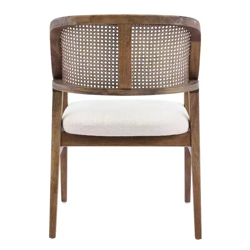 Ensemble de salle à manger extensible 5 pièces Christopher Knight Home Bennett Mid-Century Modern en bois avec table et 4 chaises rembourrées à dossier en rotin