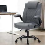 Chaise de bureau en cuir 350 LBS, chaise de bureau ergonomique à dossier haut, roulettes pivotantes à 360°, support lombaire, accoudoirs relevables, pour la maison, le bureau