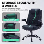 Chaise de bureau en cuir 350 LBS, chaise de bureau ergonomique à dossier haut, roulettes pivotantes à 360°, support lombaire, accoudoirs relevables, pour la maison, le bureau