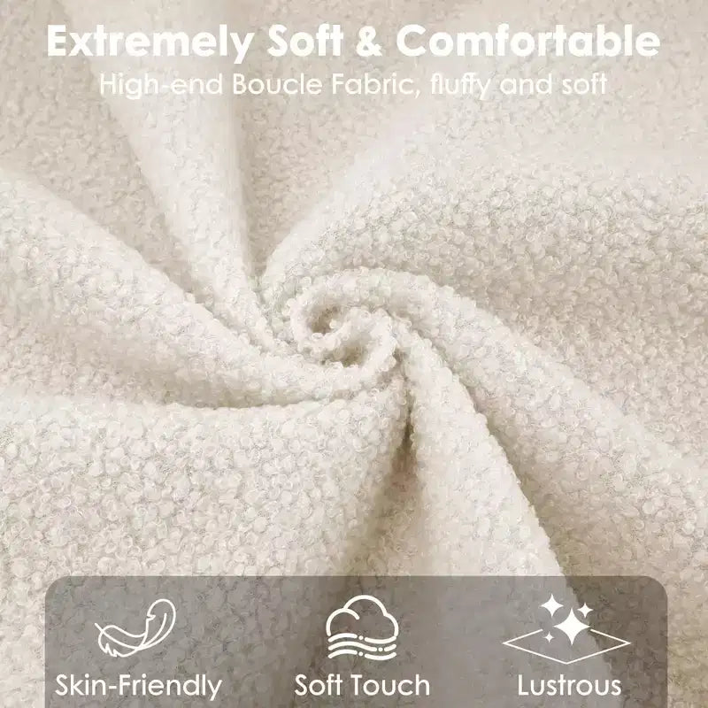 Cadre de lit plateforme double rembourré pour enfants – Tête de lit mignonne, douce ou en bouclette – Support de lattes en bois robuste – Silencieux, aucun sommier tapissier requis