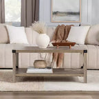 Table basse de ferme Metal-X avec étagère inférieure