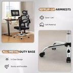 Chaise de bureau ergonomique, Chaise de bureau en maille à dossier haut avec appui-tête et support lombaire réglables, Chaise d'ordinateur pivotante à roulettes pour bureau à domicile, salle de jeux
