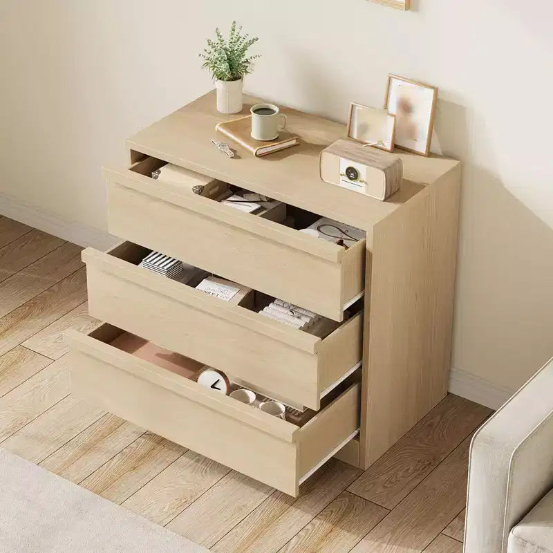 Table de chevet haute en chêne naturel - Table de chevet moderne pour chambre à coucher, chambre d'enfant et salon