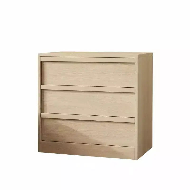 Natural Oak Drawer Tall Nightstand - Modern Bedside Table for Bedroom, Nursery & Living Room