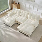 Canapé d'angle modulaire en chenille GDFStudio Havenridge 107 U