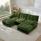 Canapé d'angle modulaire en chenille GDFStudio Havenridge 107 U
