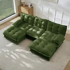 Canapé d'angle modulaire en chenille GDFStudio Havenridge 107 U