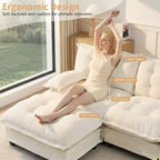 Canapé d'angle modulaire en chenille GDFStudio Havenridge 107 U