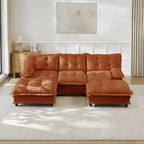 Canapé d'angle modulaire en chenille GDFStudio Havenridge 107 U
