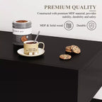 COZONY 55 Meuble Bar à Café avec 3 Tiroirs et Station de Chargement, Buffet de Cuisine avec Étagère Réglable