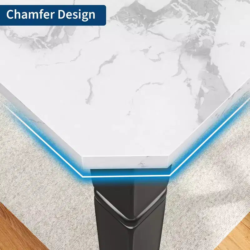 Table à manger industrielle pour 4 à 6 personnes, table de cuisine rectangulaire de 200 cm de long avec pieds en métal, table à manger robuste pour la cuisine, sans chaises